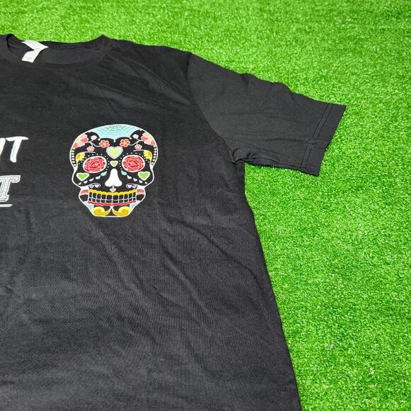 Bella Canvas Day of The Dead Sugar Skull Short Sleeve Crew Neck T Shirt Size XL - Picture 5 of 13